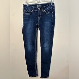 Silver Jeans Women's Skinny Jeans - Dark Blue